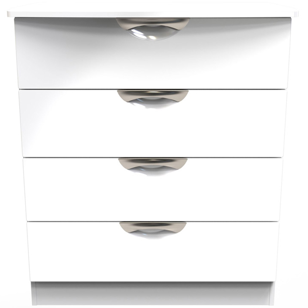Crowndale Camden 4 Drawer White Gloss Chest of Drawers Image 3