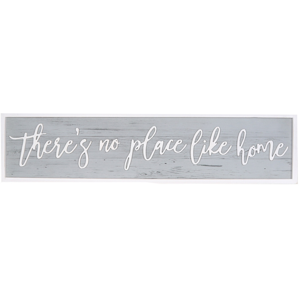 Grey There's No Place Like Home Wall Plaque Image