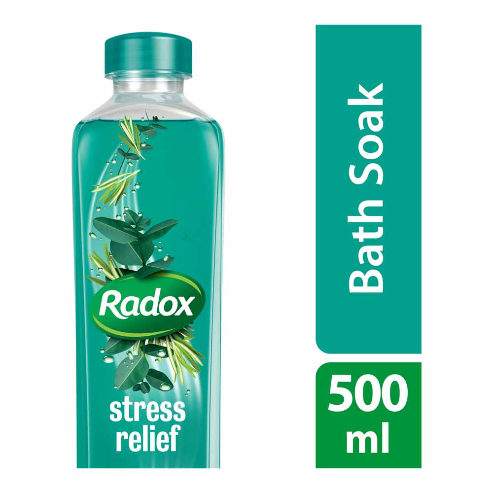 Radox Stress Relief Rosemary and Eucalyptus Bath Soak 500ml Image 1