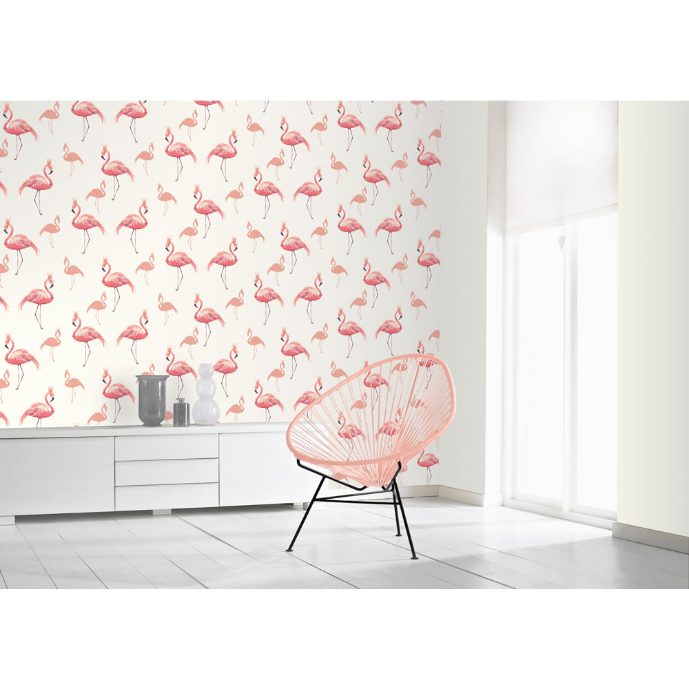 Arthouse Wallpaper Flamingo Queen Coral Image 2