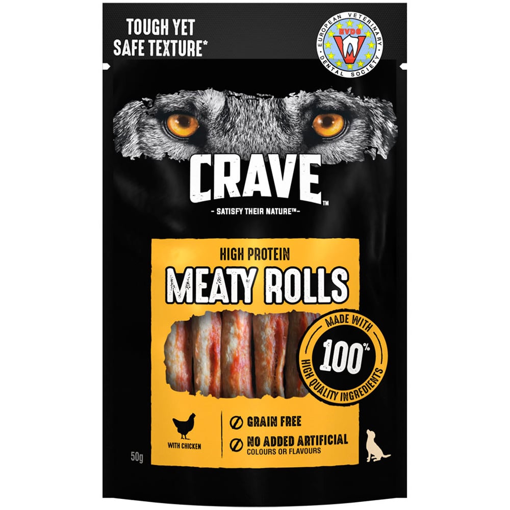 CRAVE Meaty Rolls with Chicken Case of 8 x 50g Image 2