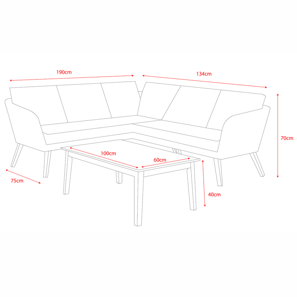 Norfolk Collection Chedworth 5 Seater Grey Rattan Outdoor Corner Lounge Set Image 4