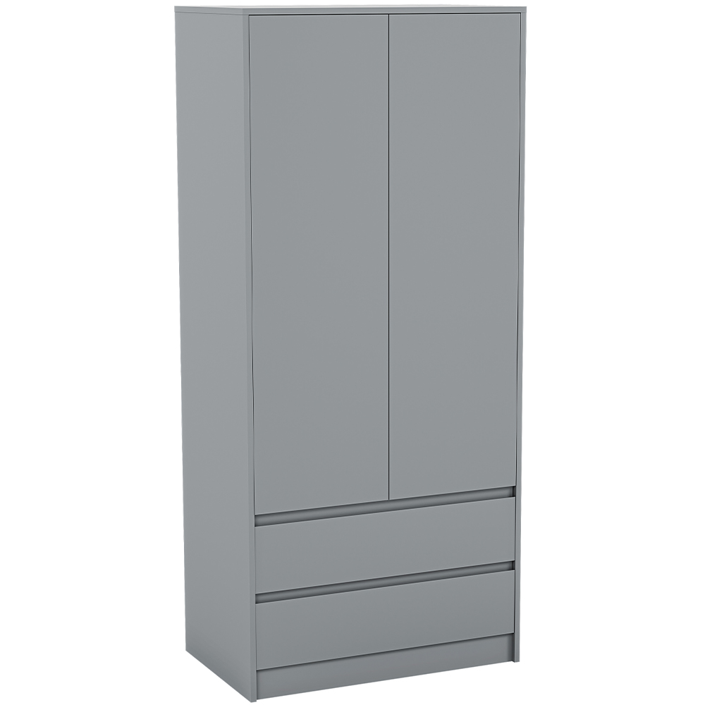 VIDA DESIGNS Denver 2 Door 2 Drawer Grey Wardrobe Image 2
