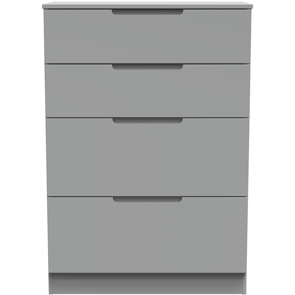 Crowndale Milan 4 Drawer Dusk Grey Deep Chest of Drawers Ready Assembled Image 2