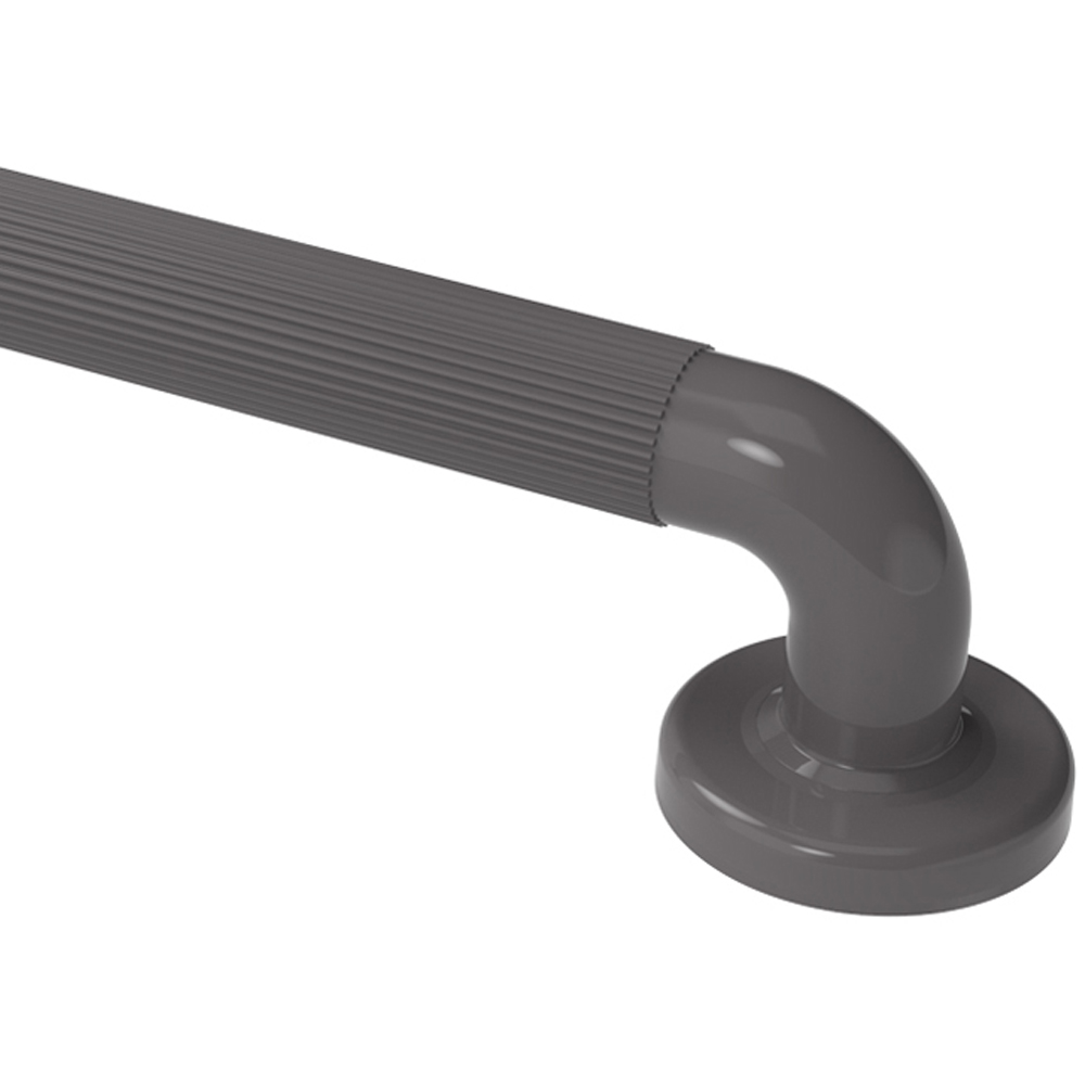 Fitzroy of London RAL 7005 Grey Plastic Fluted Concealed Fixing Grab Rail 36 x 300mm Image 2