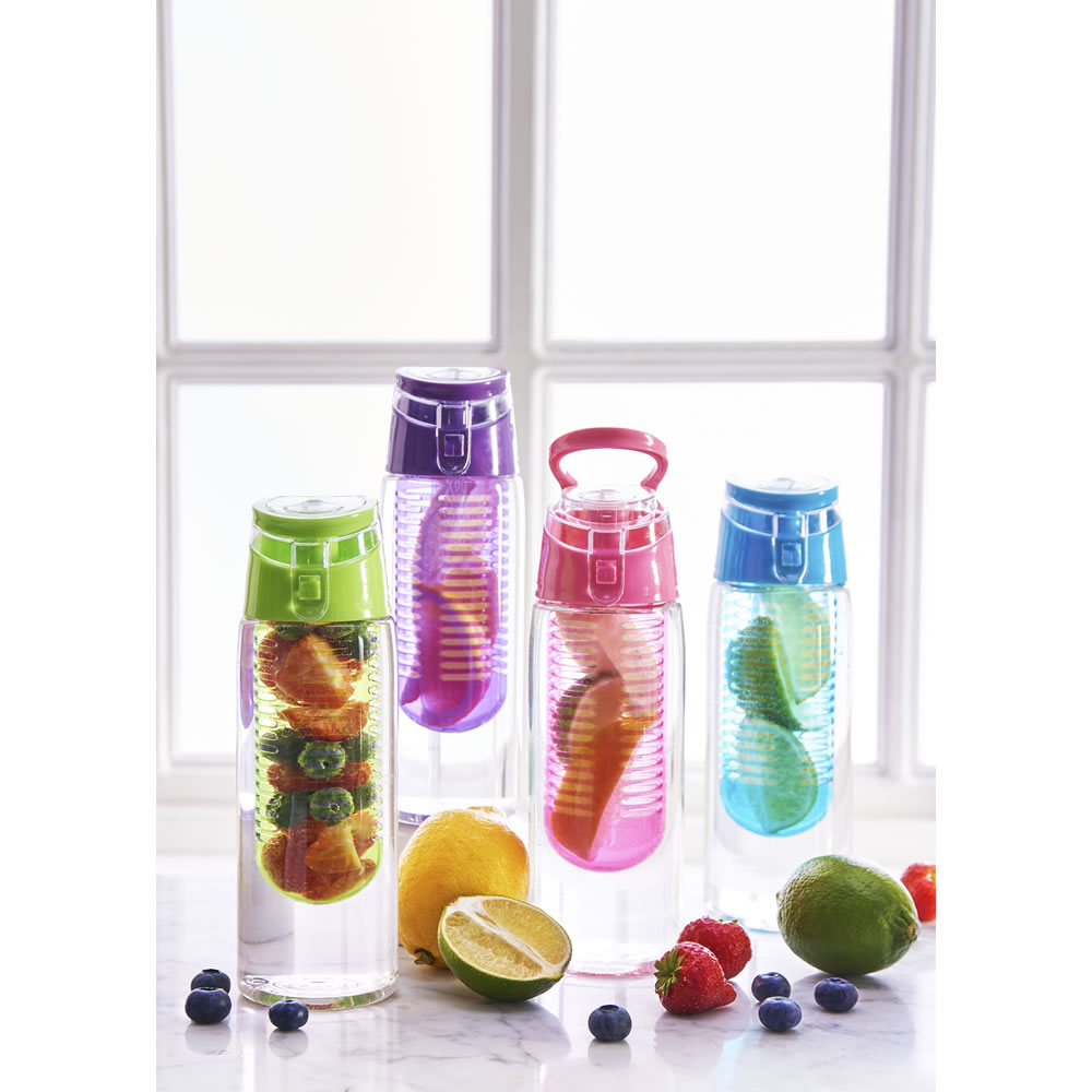 Wilko 700ml Purple Fruit Infuser Water Bottle Image 4