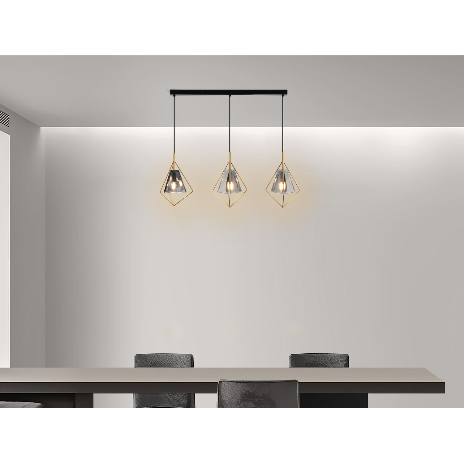 Parker Ceiling Fitting Black and Gold Image 2