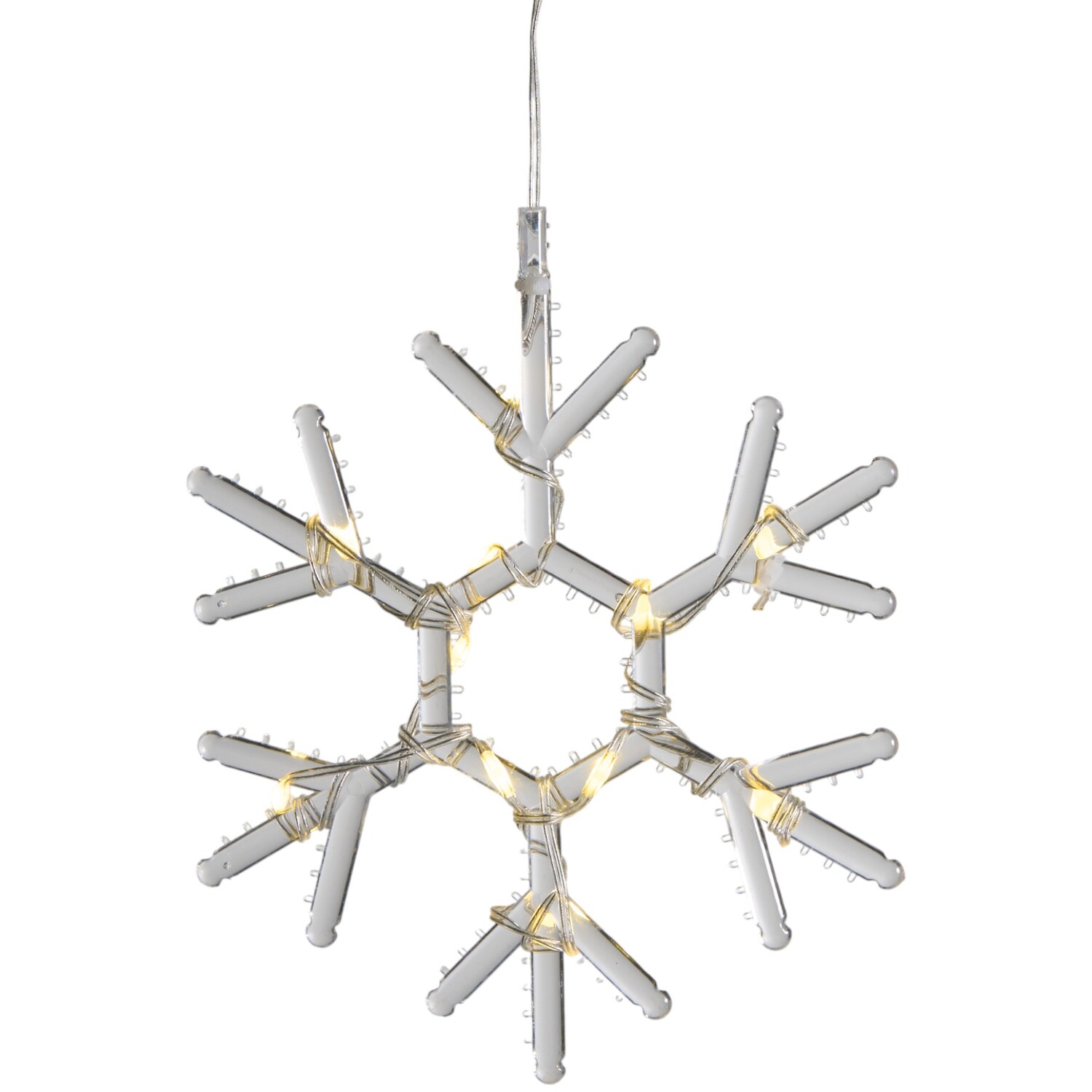 9 Piece Snowflake Curtain LightsClear Image 5