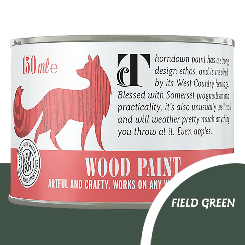 Thorndown Field Green Satin Wood Paint 150ml Image 4