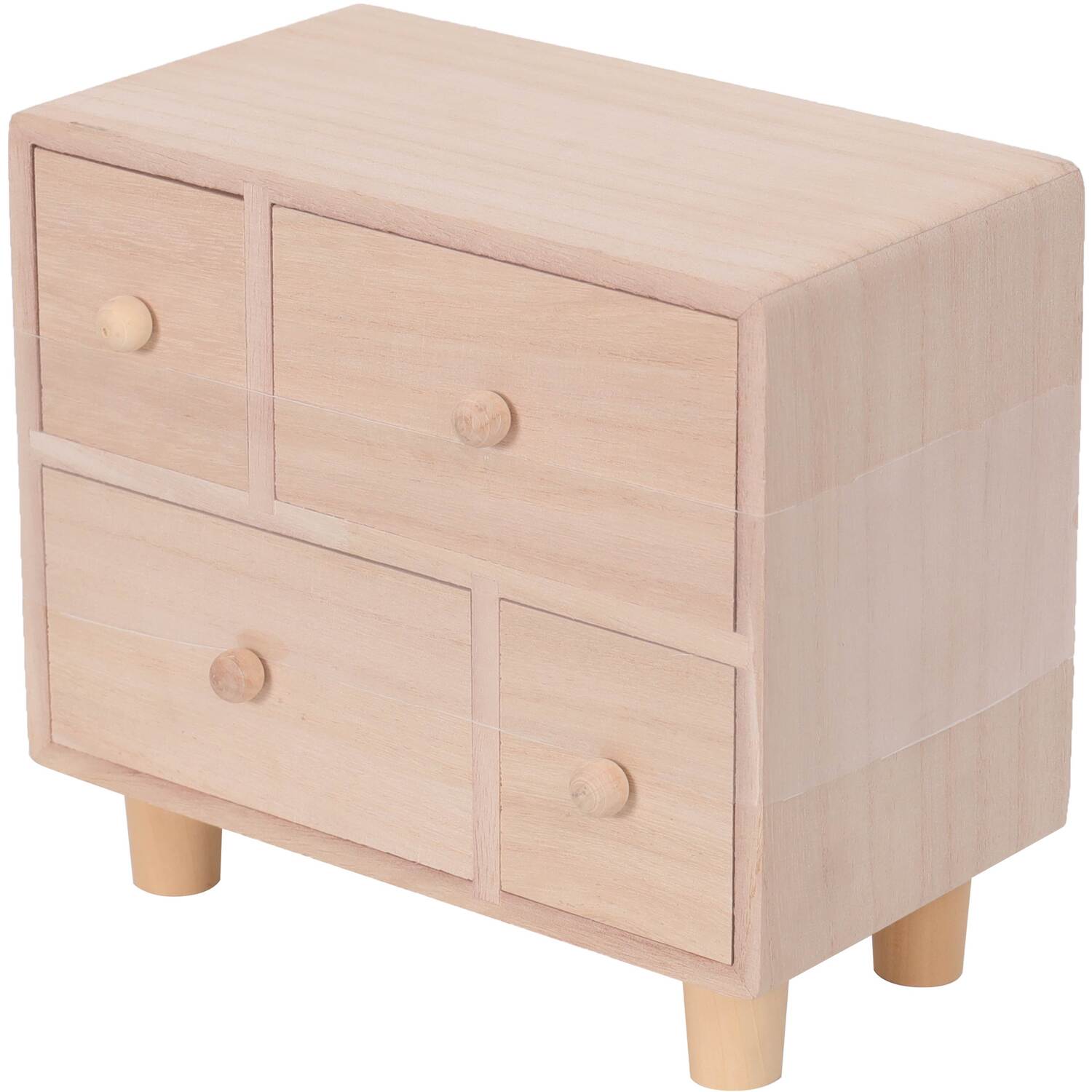 Paint Your Own Wooden Drawer Set Natural Image 2