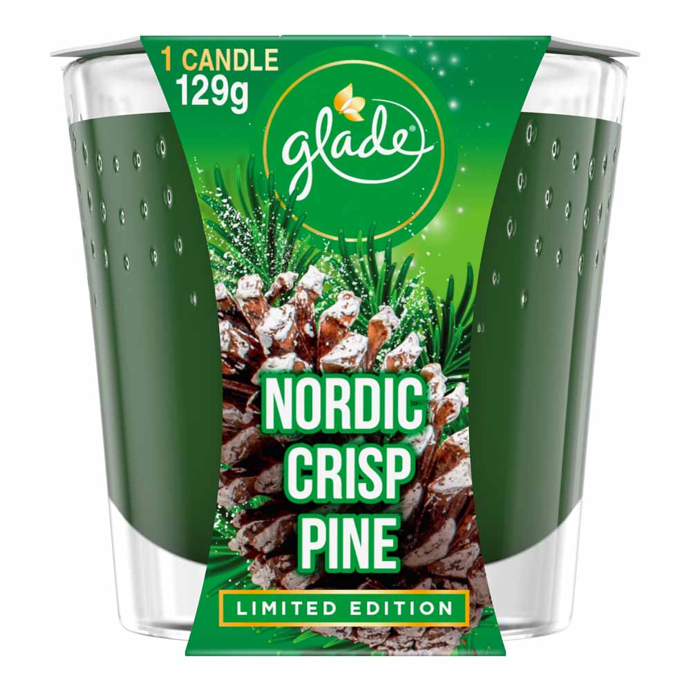 Glade Candle Nordic Crisp Pine Air Freshener 129g Image 1