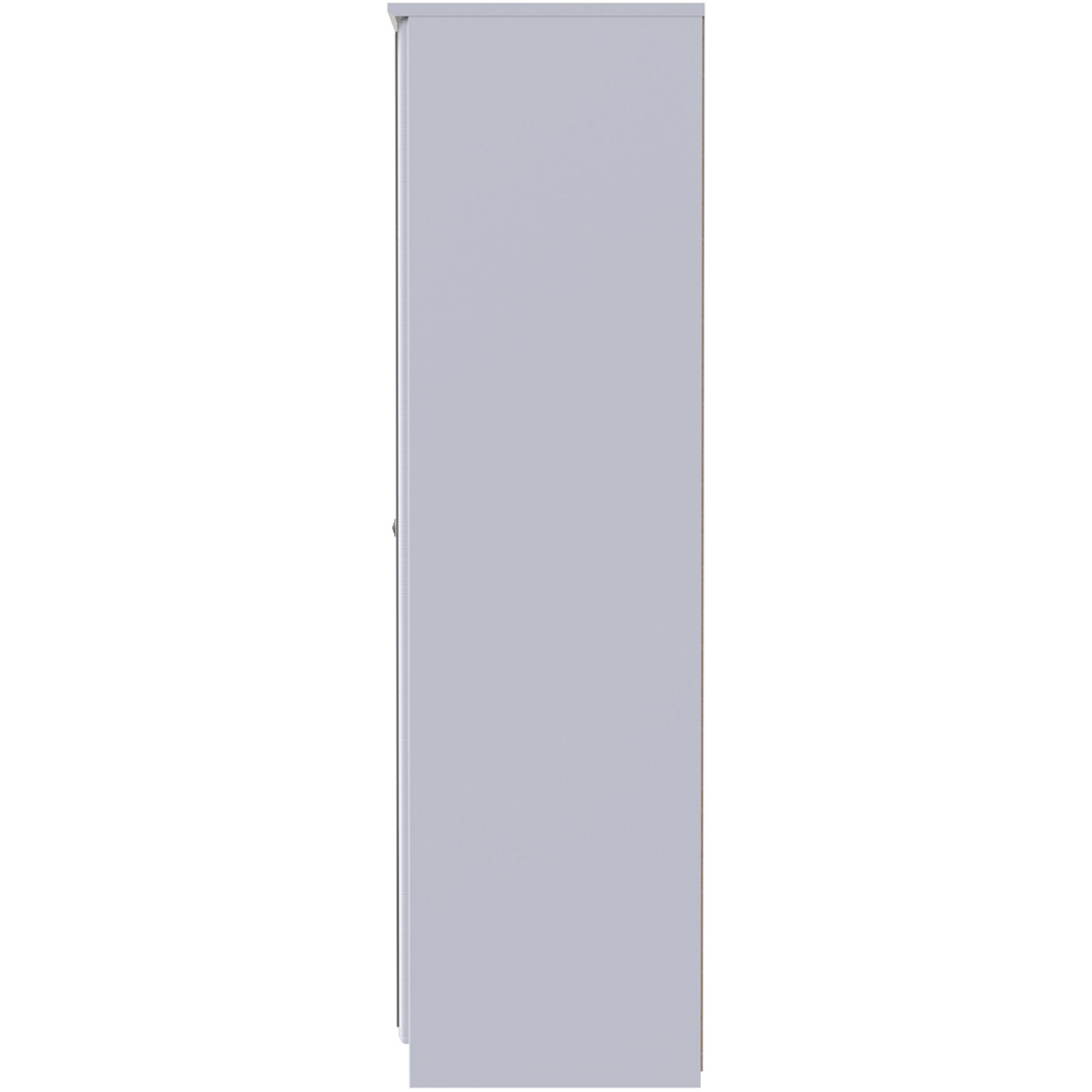 Crowndale Pembroke 2 Door Matt White Mirror Wardrobe Ready Assembled Image 4