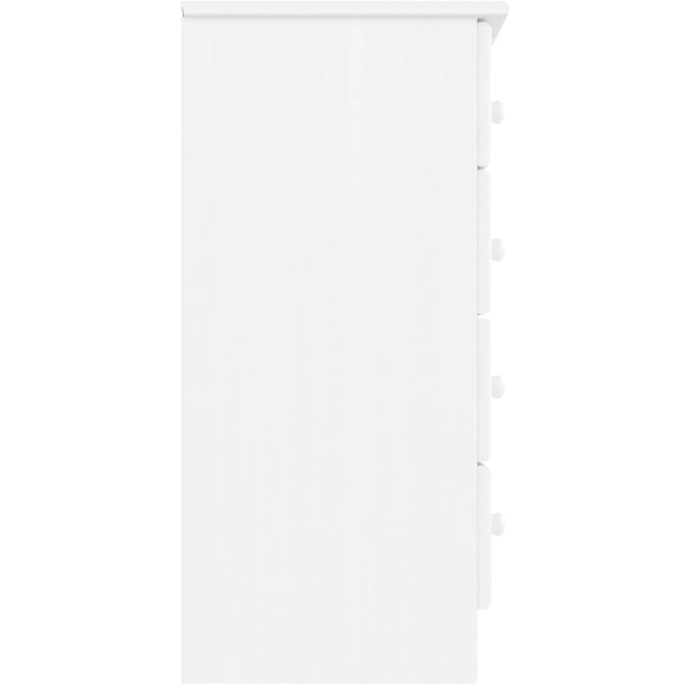 vidaXL Alta 5 Drawer White Solid Pine Wood Chest of Drawers Image 5