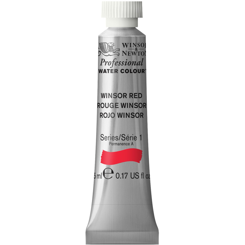 Winsor and Newton 5ml Professional Watercolour Paint - Winsor Red Image 1