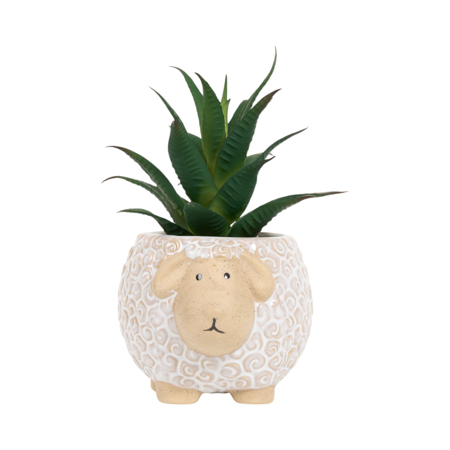 Succulent in Sheep PotWhite Image 1
