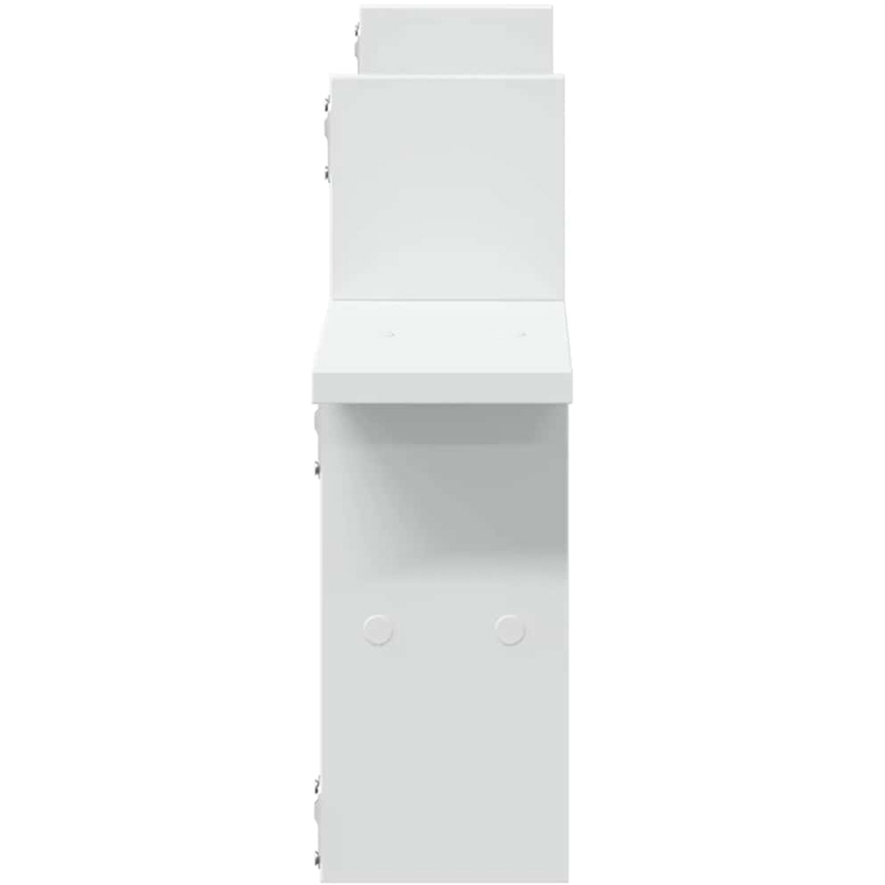 vidaXL 38 x 12 x 38cm White Wooden Wall Shelf 2 Pack Image 6