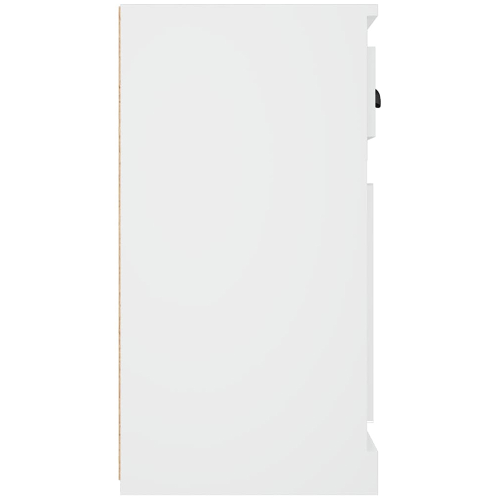 vidaXL 2 Door Single Drawer White Sideboard Image 7