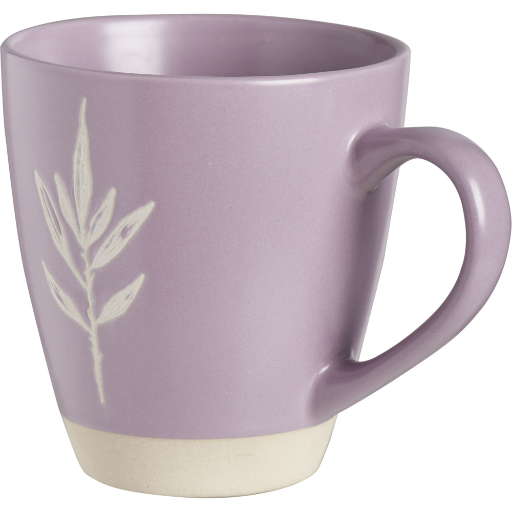 Wilko Purple Floral Sketch Mug Image 2