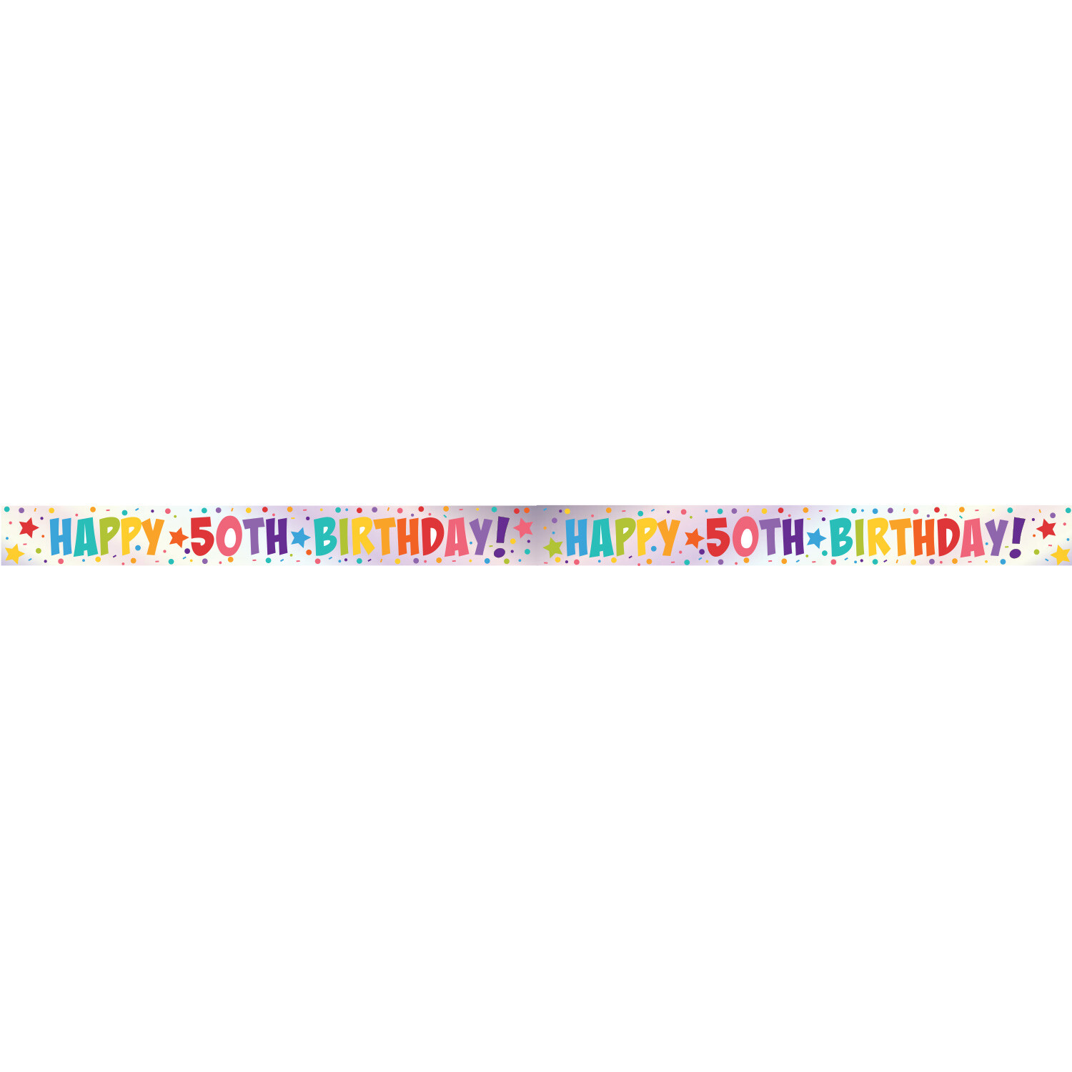 Happy Birthday Rainbow Foil Banner  - 50th Image