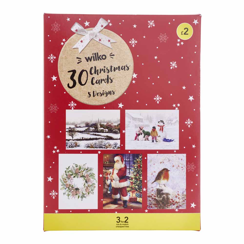 Bumper Traditional Christmas Cards 30 pack Image