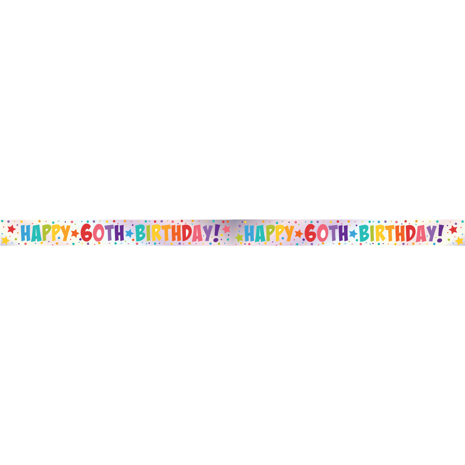 Happy Birthday Rainbow Foil Banner  - 60th Image