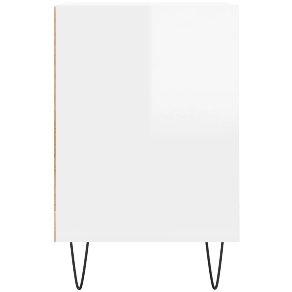 vidaXL 2 Door 3 Shelf High Gloss White TV Cabinet Image 7
