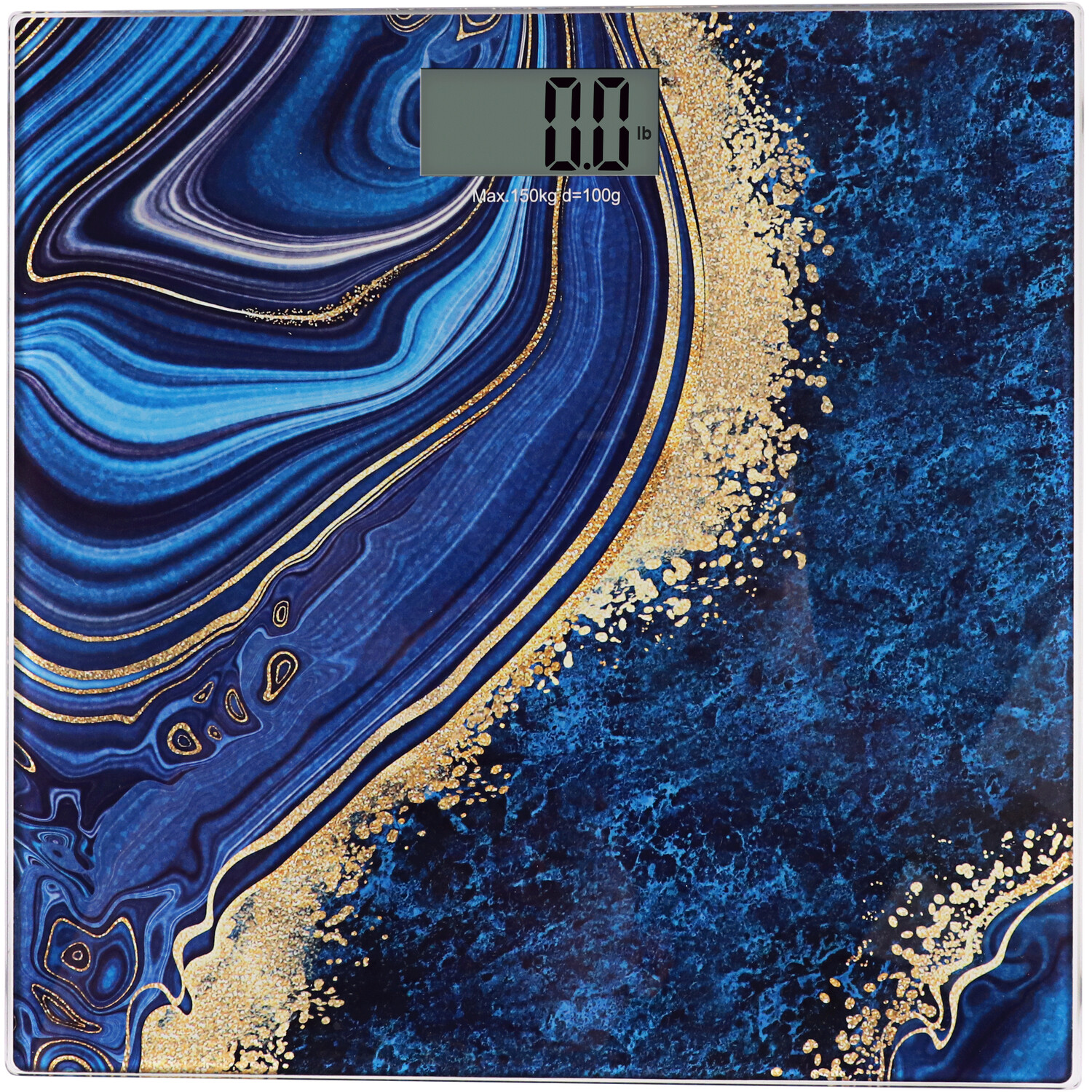 Blue Marble Print Electronic Bathroom Scale Image 1