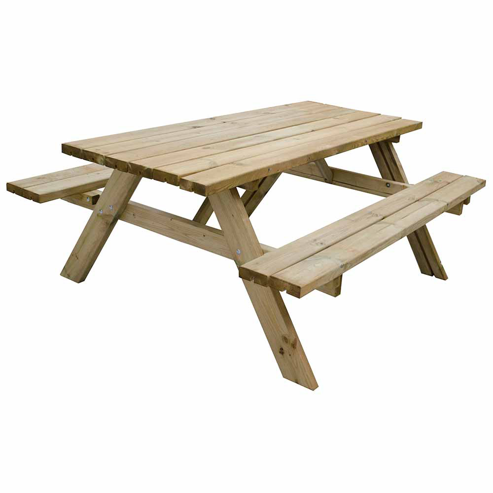 Forest Large Rectangular Picnic Table Image 2