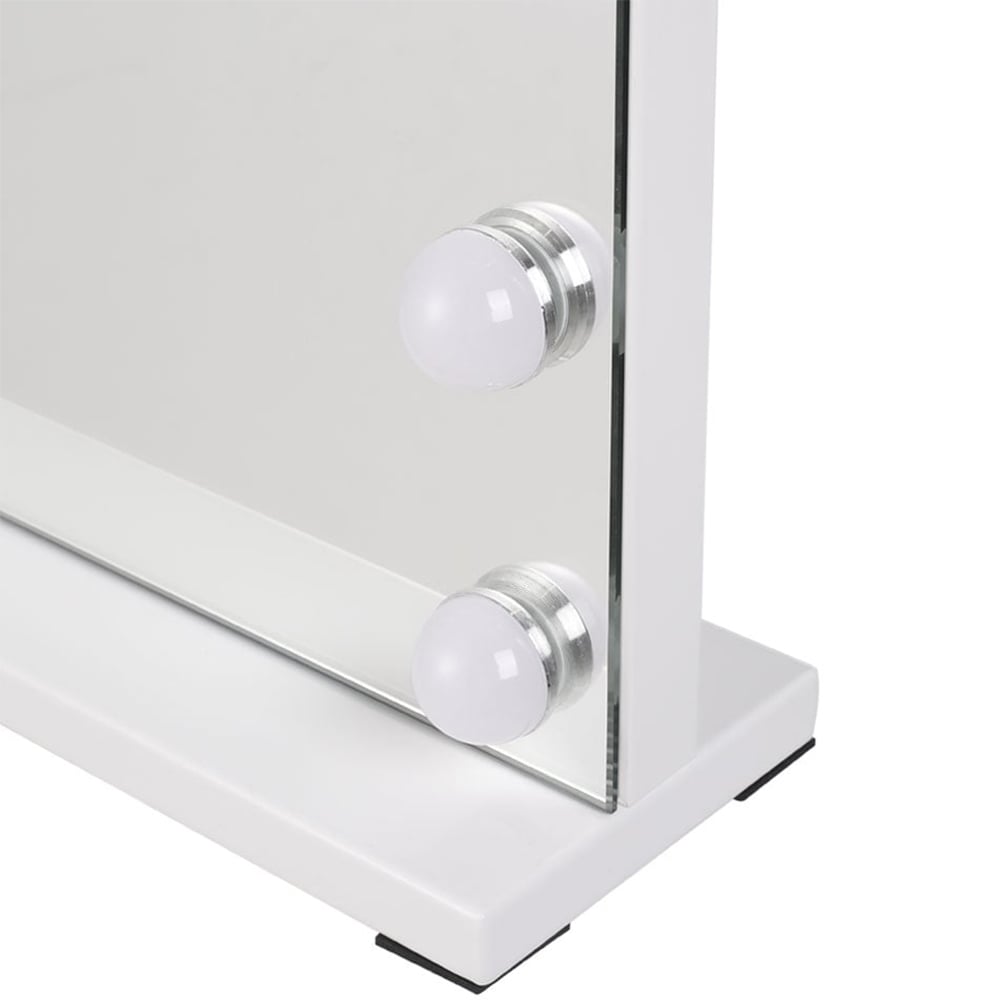 Living and Home White Dimmable Hollywood LED Vanity Makeup Mirror Image 5