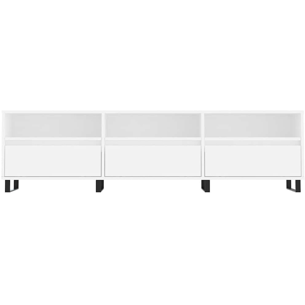 vidaXL 3 Door 3 Shelf White TV Cabinet Image 5