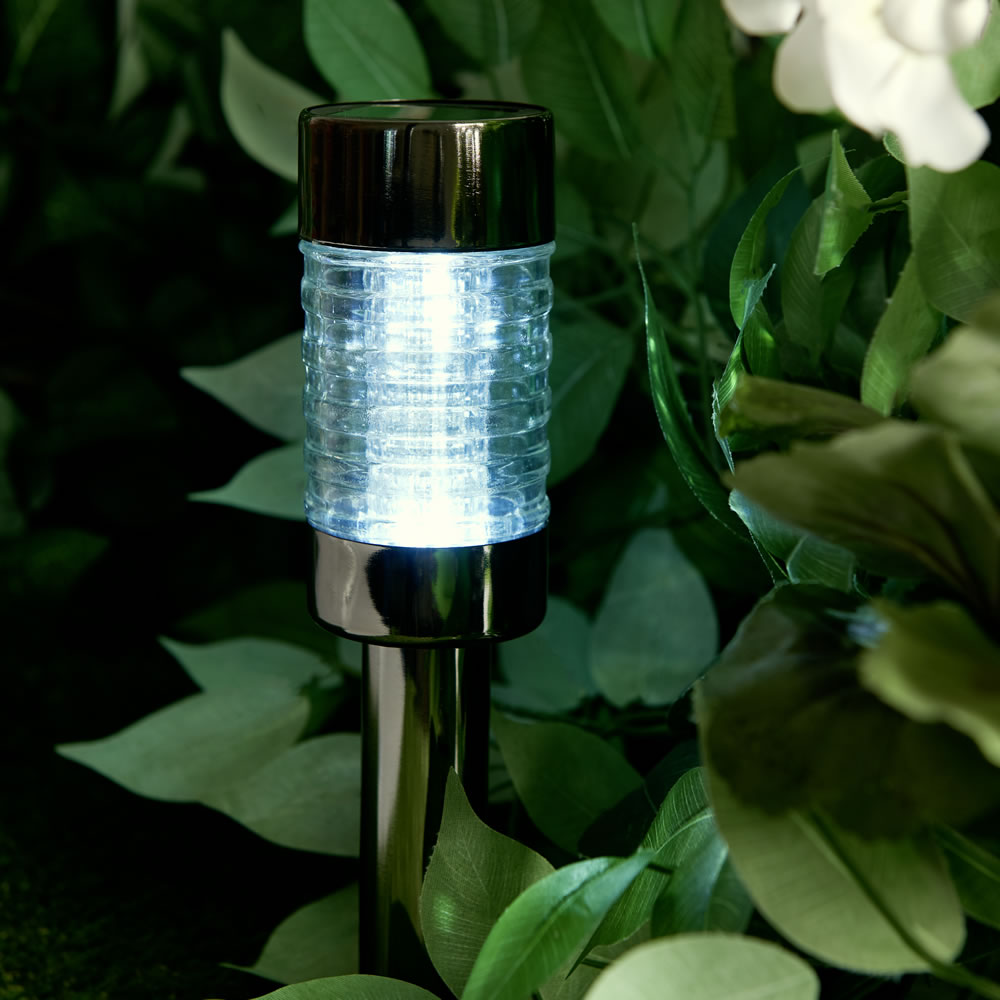 Wilko Black Nickel Solar Light Marker Image 1