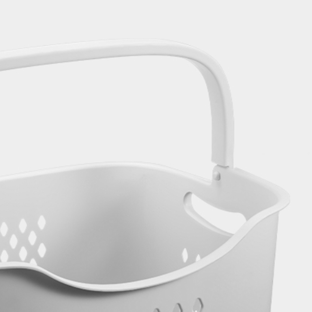 Living and Home 2 Basket Bathroom Clothes Laundry Basket with Wheels Image 5