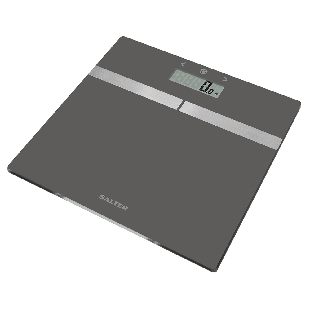 Salter Grey Glass Bathroom Scales Image 1