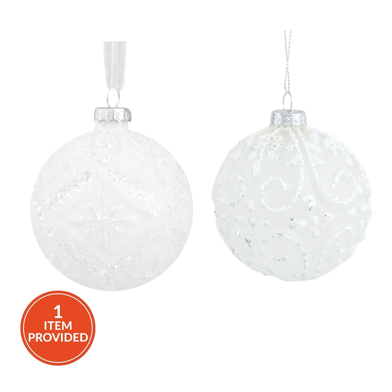Glitter Detail Bauble Image 1