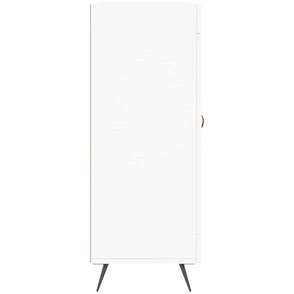 vidaXL Single Glass Door 3 Drawer White Sideboard Image 7