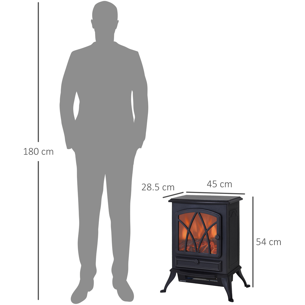 HOMCOM Ava Electric Flame Log Burner Fireplace Heater Image 6