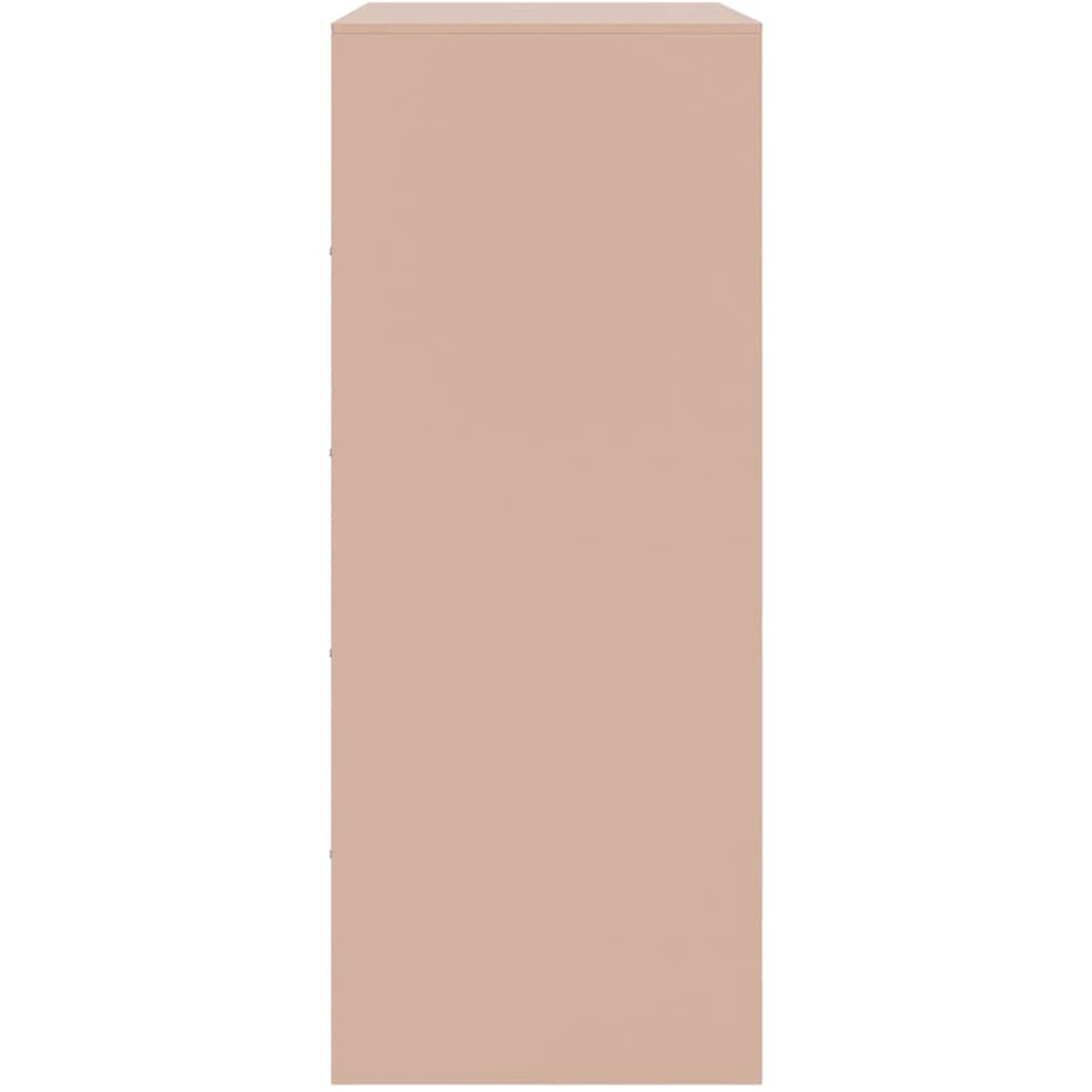 vidaXL 4 Drawer 4 Open Shelf Pink Highboard with Metal Handle Image 8