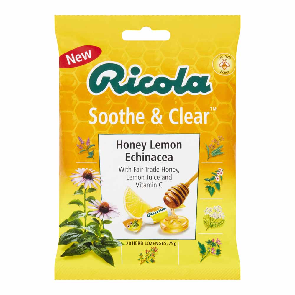 Ricola Soothe & Clear Honey & Lemon Echinacea Bag Image