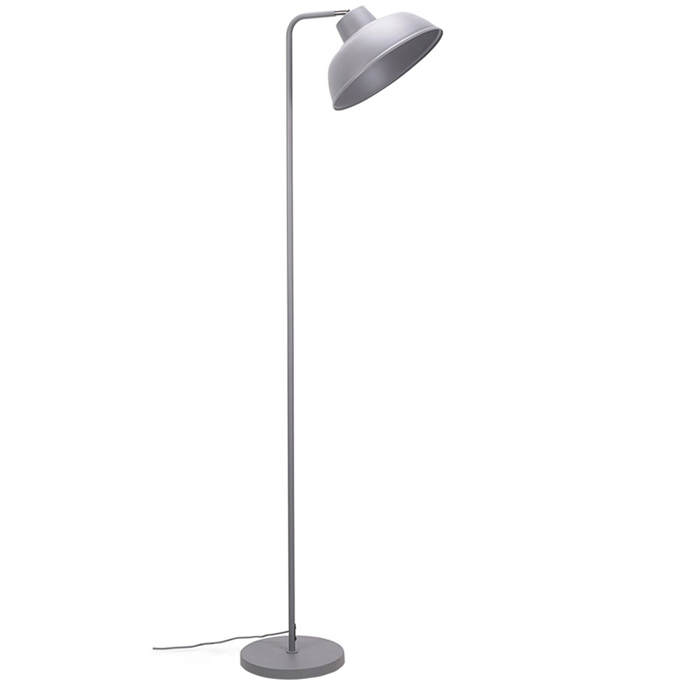 ValueLights Morris Stone Grey Retro Dome LED Floor Lamp Image 1