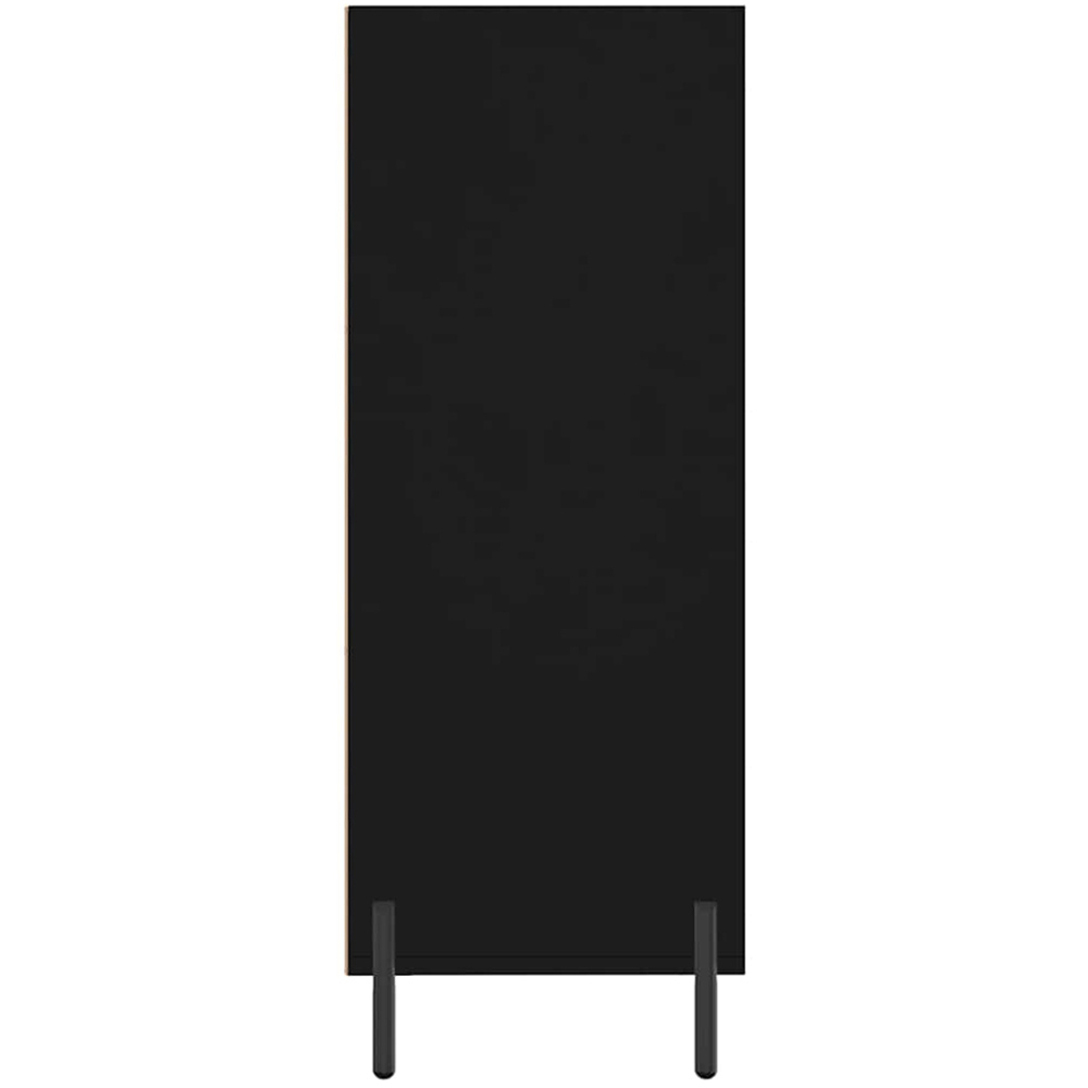 vidaXL 3 Open Shelf Black Shelf Cabinet Image 5