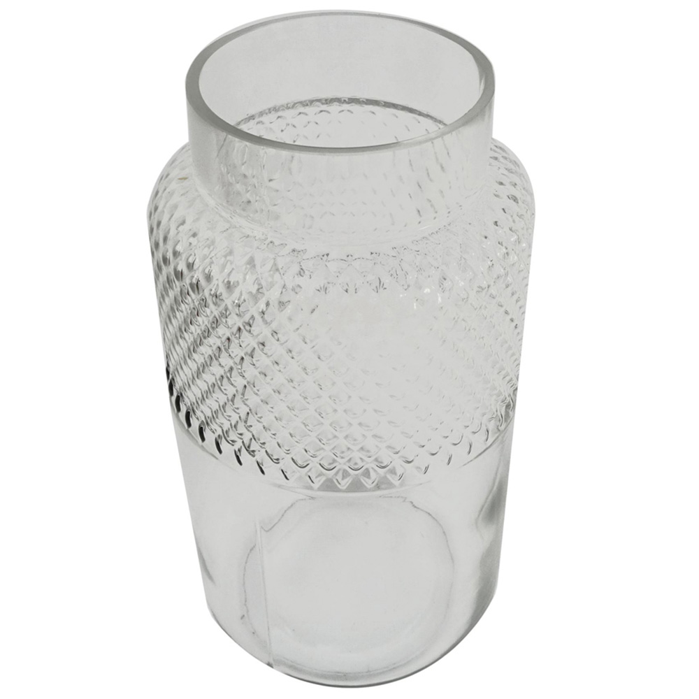 Leaf Diamond Clear Glass Vase 29cm Image 2