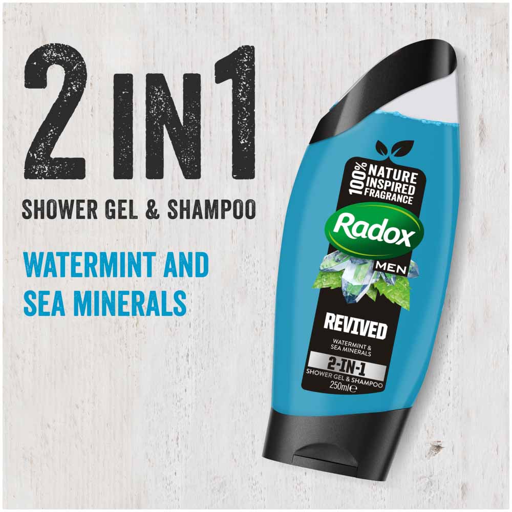Radox for Men Revived Shower Gel 2in1 250ml Image 6