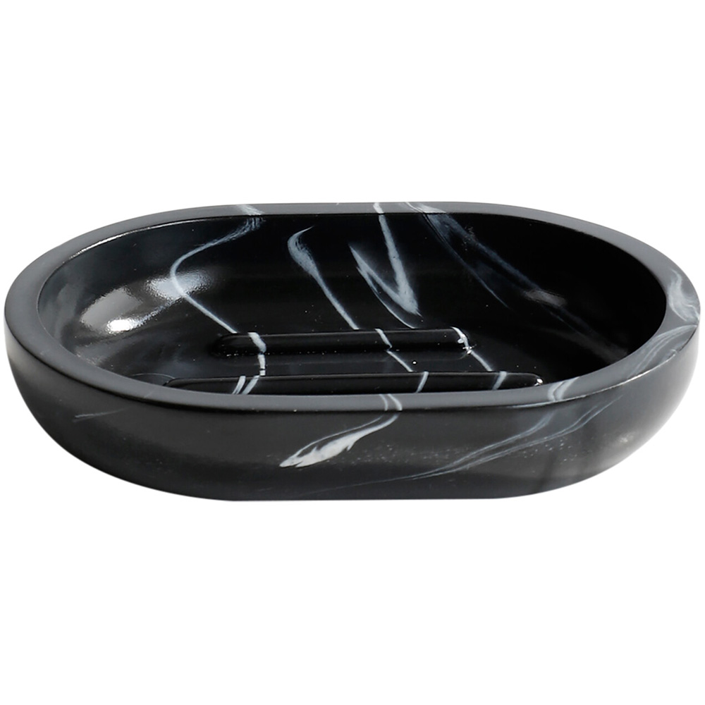 Black Marble Soap Dish - Black Image