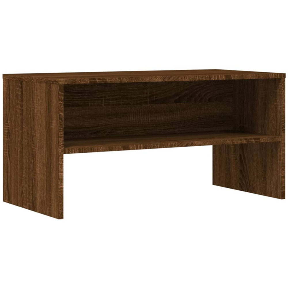 vidaXL Single Shelf Brown Oak TV Cabinet Image 2