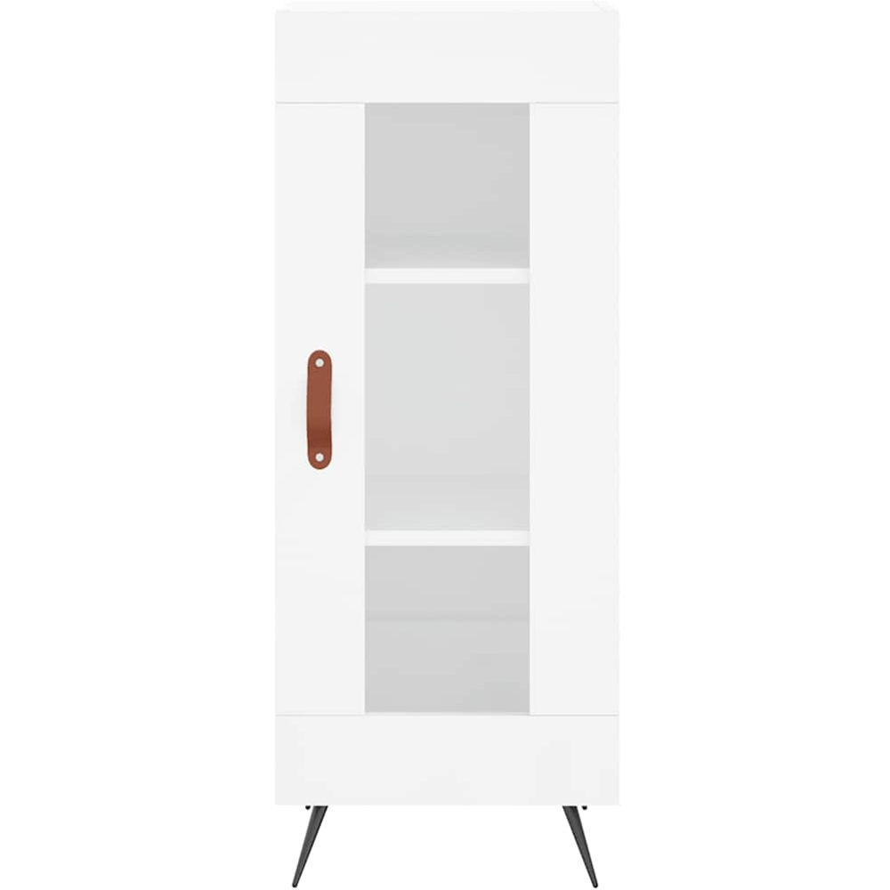 vidaXL Single Glass Door High Gloss White Sideboard Image 5