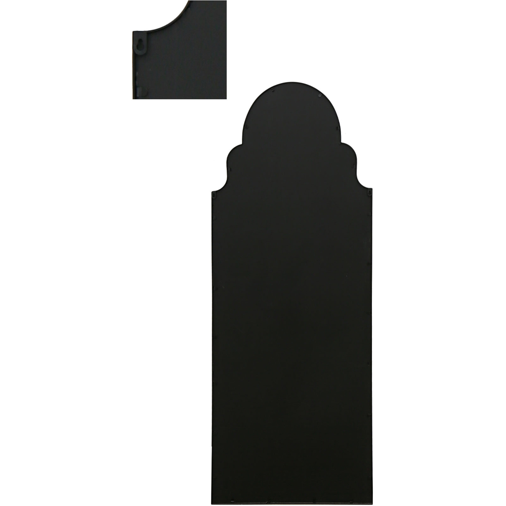 MirrorOutlet The Arcus Black Framed Arched Leaner and Wall Garden Mirror 180 x 70cm Image 4