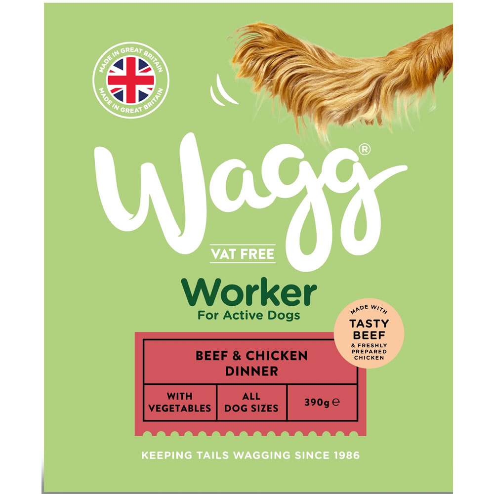 Wagg Working Wet Dog Food Beef 390g Image 1