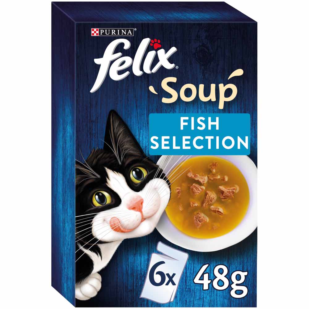 Felix Soup Fish Selection Cat Food 6 x 48g   Image 1