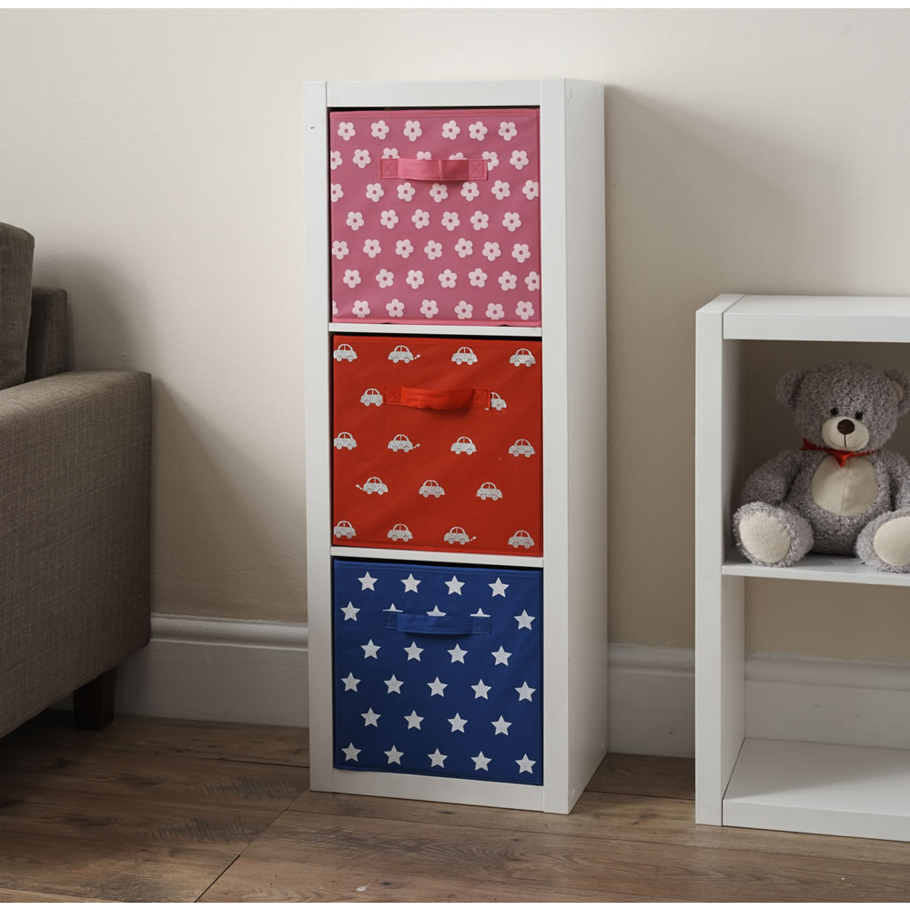 Wilko Oslo White 3 Cube Storage Shelving Unit Image 3