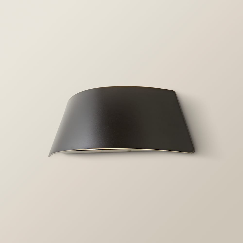 ValueLights John Matte Black Curved LED Outdoor Wall Downlight Image 3